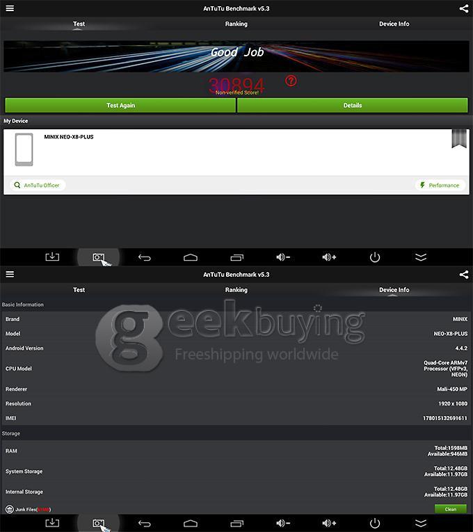 MINIX NEO X8 PLUS XBMC 4K TV BOX Amlogic S802 2G RAM 16G ROM Android 4.4 2.4G/5.0G WIFI XBMC KODI Bluetooth 4.0 - Black