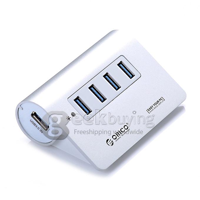 ORICO M3H4 Aluminum Super Speed 4 Port USB 3.0 Hub with VIA812 Chip for Macbook Notebook PC Laptop - White