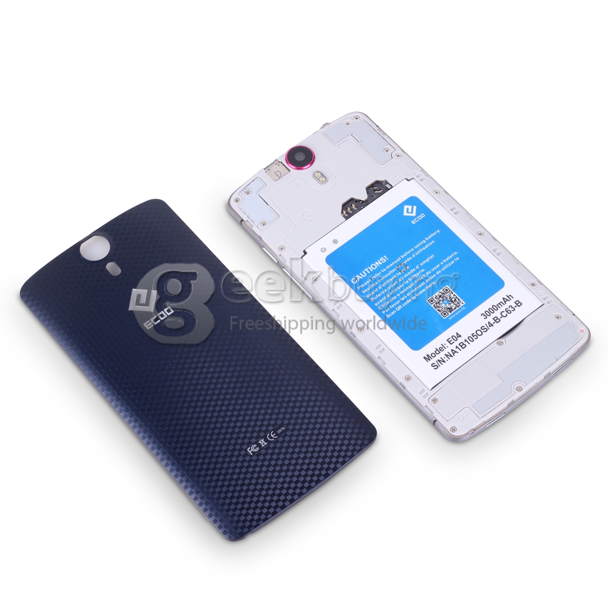 [Spain Stock] ECOO E04 PLUS 5.5inch FHD 3GB 16GB 4G Android 4.4 Smartphone MTK6752 Octa Core 1.7 GHz 16.0MP Miracast Fingerprint ID- Dark Blue