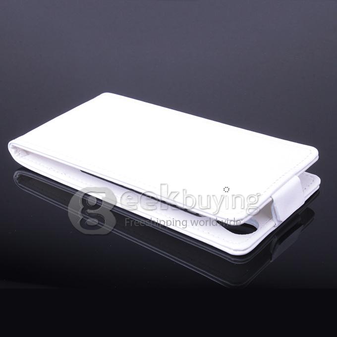 Protective Hard Cover Flip Stand Leather Case for Leagoo Lead 3 - White