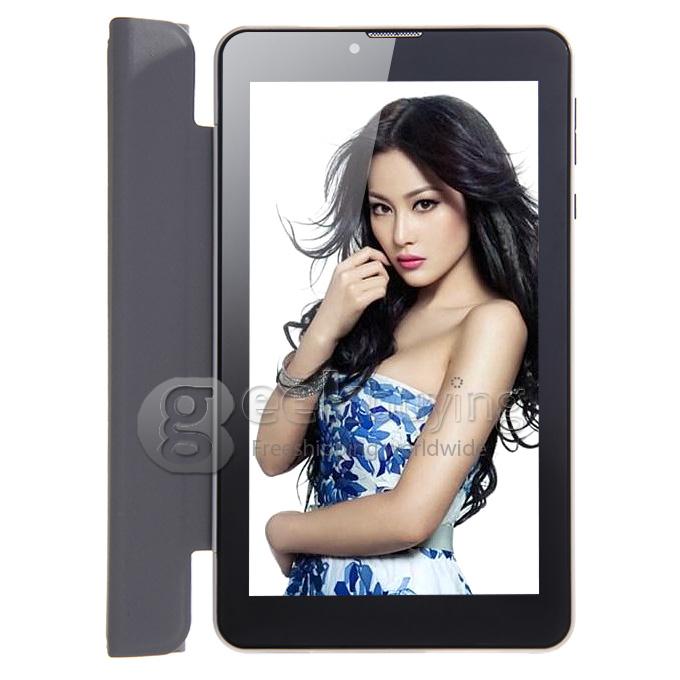 F729-6 3G Phone Call 7 Inch Tablet PC Android 4.2 MTK6572 1024*600 Pixels Capacitive Screen BT - Blue