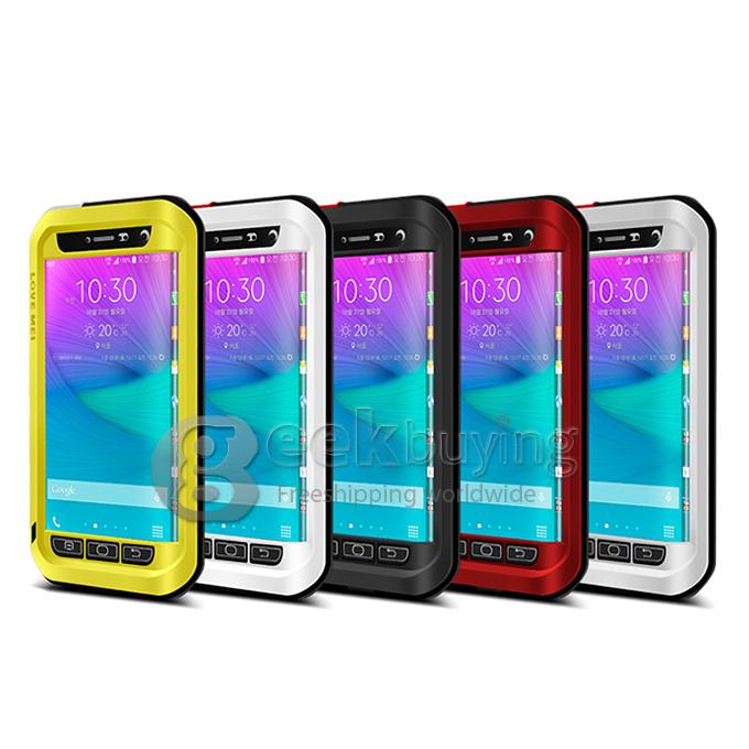 [Spain Stock] Lovemei Aluminum Powerful Shockproof Metal Case Protective Cover For GALAXY Note Edge - Black