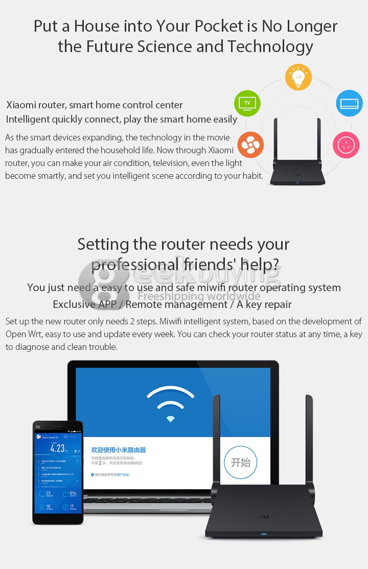 [Spain Stock] Xiaomi Mi WiFi Mini Router Portable WiFi Reapter High Security 1167Mbps Dual Bands 2.4GHz/5GHz 802.11 AC WiFi Modem - White