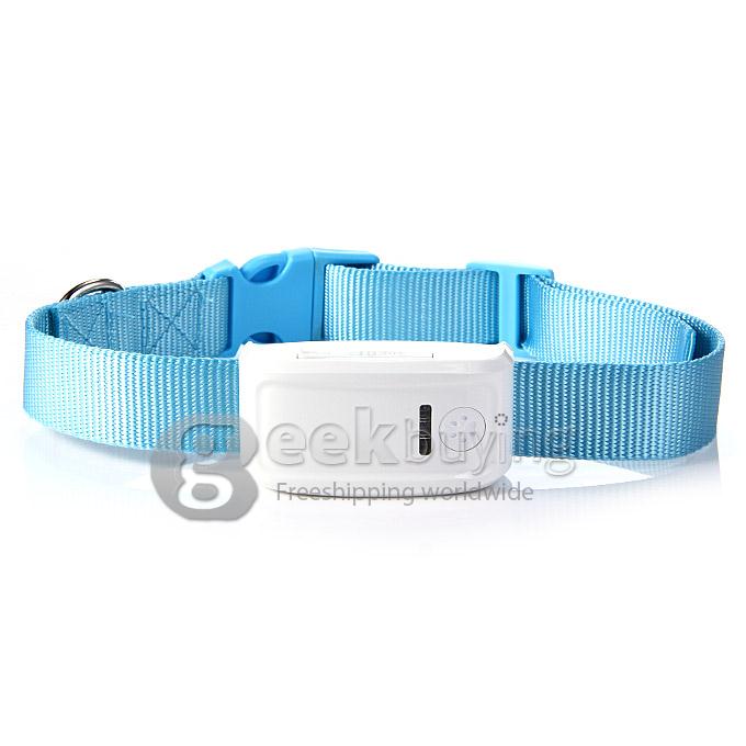 [Spain Stock]KH-909 Waterproof GPS / GSM Pet Data Tracker Recorder For Cat Dog with Collar (EU Plug) - Blue