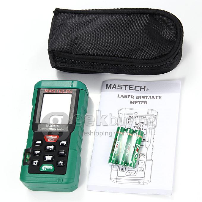MASTECH MS6414 40m Laser Distance Meter Rangefinder Tape Measure Level Tool