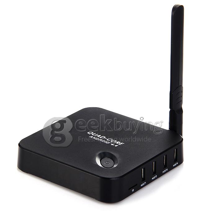 F6 RK3128 XBMC KODI pre-installed TV BOX Quad Core 1G RAM 8GB ROM Support 1080P H.265 Decode WIFI HDMI RJ45 DLNA - Black