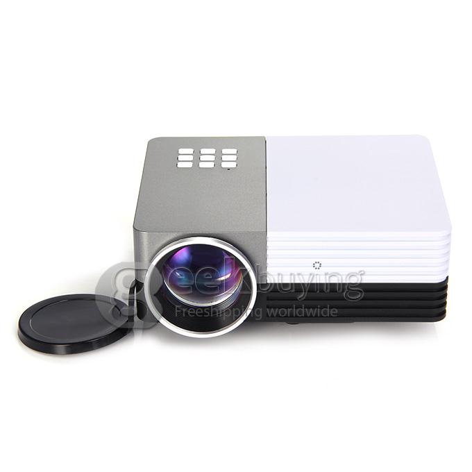 Portable H50 80LM LED LCD Projector Home Theater 1080p 480 x 320 Micro USB HDMI VGA AV Micro USB SD for PC (US Plug)