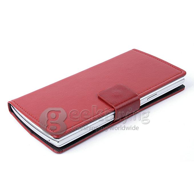 Protective Hard Cover Flip Stand Leather Case for Leagoo Lead 7 -Brown