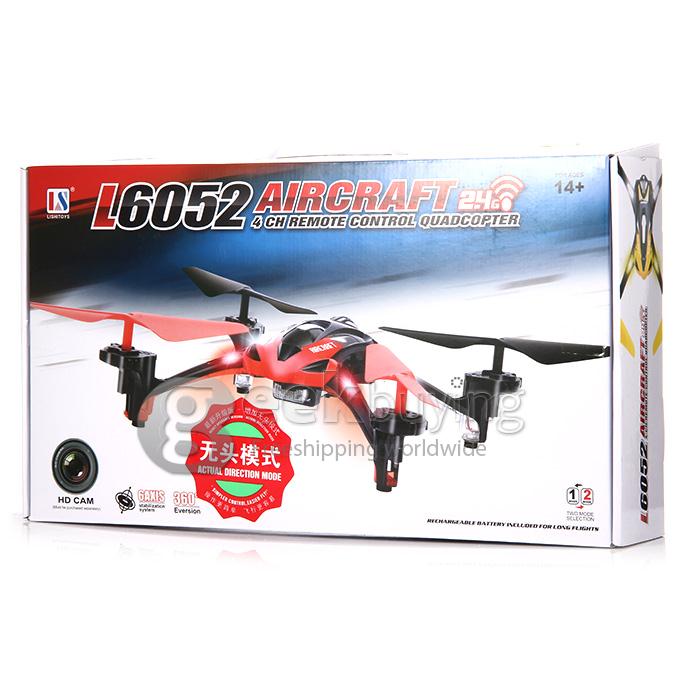 LISHI TOYS L6052 4-CH 2.4GHz 6-axis Gyroscope Remote Control RC Quadcopter UFO with Headless Mode - Red