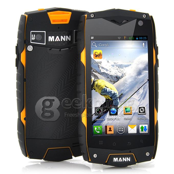 MANN ZUG 3 4.0inch IP68 Waterproof Rugged Phone Snapdragon MSM8212 Quad Core 1.2GHz Android 4.3 Smartphone 1GB -Yellow