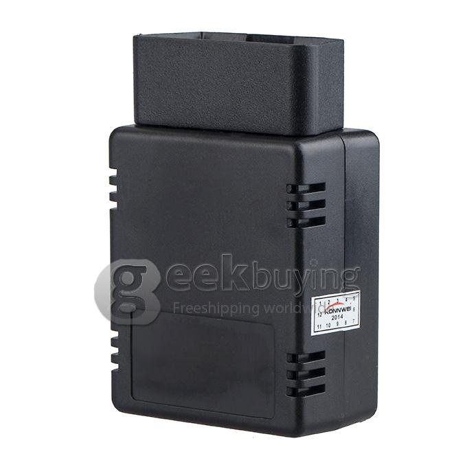 HHOBD ELM327 Bluetooth OBDII Vehicle Diagnostic Scan Tool - Black (DC 12V)