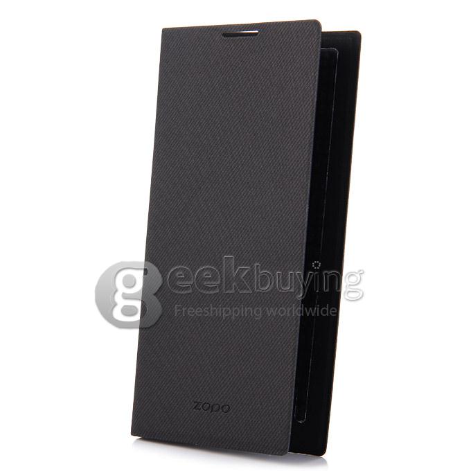 Original Protective PU Leather Hard Flip Cover Shell for ZOPO ZP920 - Black