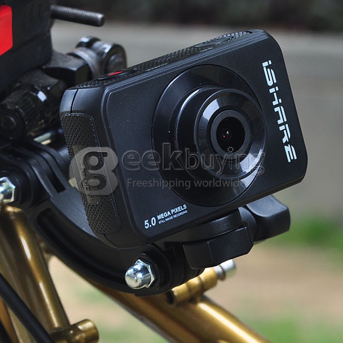ISHARE S200 Mini Action Sports Camera Standard Version Novatek 12MP 1080P 140 Degree Lens 2.0 Inch HD Camcorder Car DVR - Black