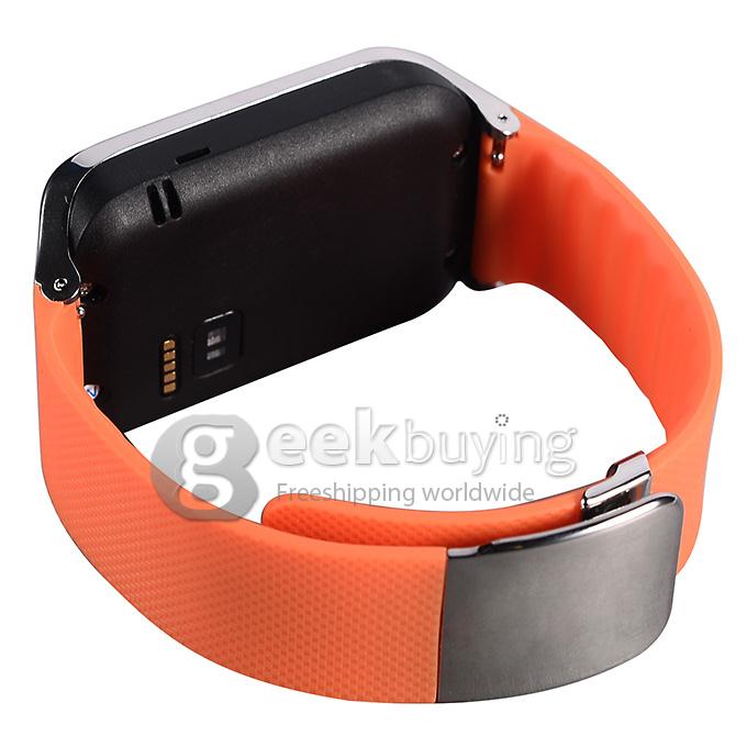 NO.1 G2 Bluetooth 4.0 1.54' Touch Screen Sapphire Glass Smart Watch MTK2502A 128MB/32MB 2.0MP for iOS Android -Orange Rubber Band