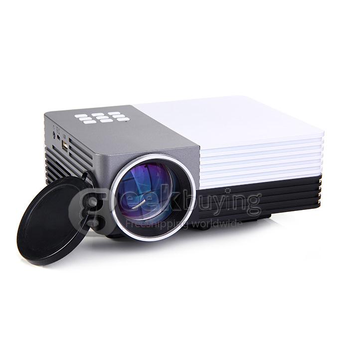 Portable H50 80LM LED LCD Projector Home Theater 1080p 480 x 320 Micro USB HDMI VGA AV Micro USB SD for PC (US Plug)
