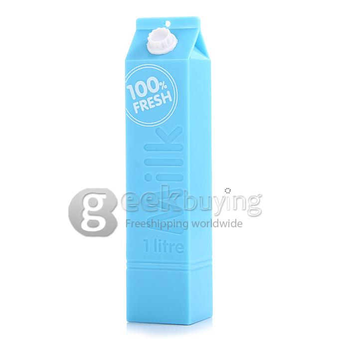 Portable Milk Box Style 2600mAh External Power Bank Battery Charger for Smartphone - Blue