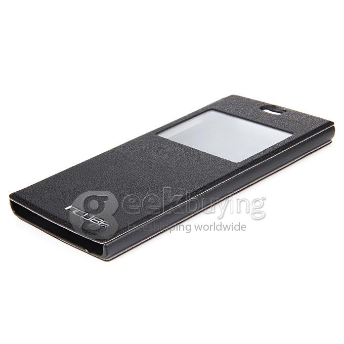 Protective Hard Cover Flip Stand Leather Case for UMI ZERO - Black