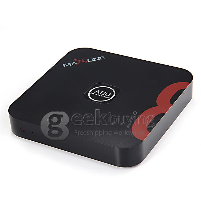 Maxone CX-X8 A80 Octa Core Android Mini PC XBMC 4K 2GB RAM 16GB ROM 2.4G/5G 802.11AC WIFI USB 3.0 Bluetooth H.265 SATA 1000M - Black
