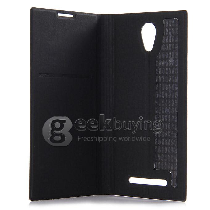 Original Protective PU Leather Hard Flip Cover Shell for ZOPO ZP920 - Black