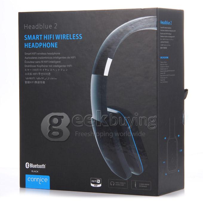 Cannice Headblue 2 Smart NFC Wireless Bluetooth 4.0 Headphone Pronunciation Noise Cancelling - Black