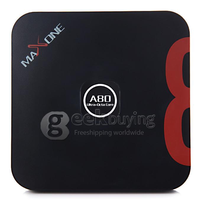 Maxone CX-X8 A80 Octa Core Android Mini PC XBMC 4K 2GB RAM 16GB ROM 2.4G/5G 802.11AC WIFI USB 3.0 Bluetooth H.265 SATA 1000M - Black