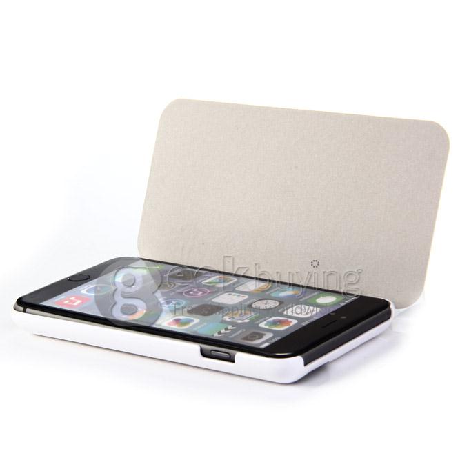 4200mAh Solar Charger External Backup Battery Case Power Bank for iPhone 6 Plus - White