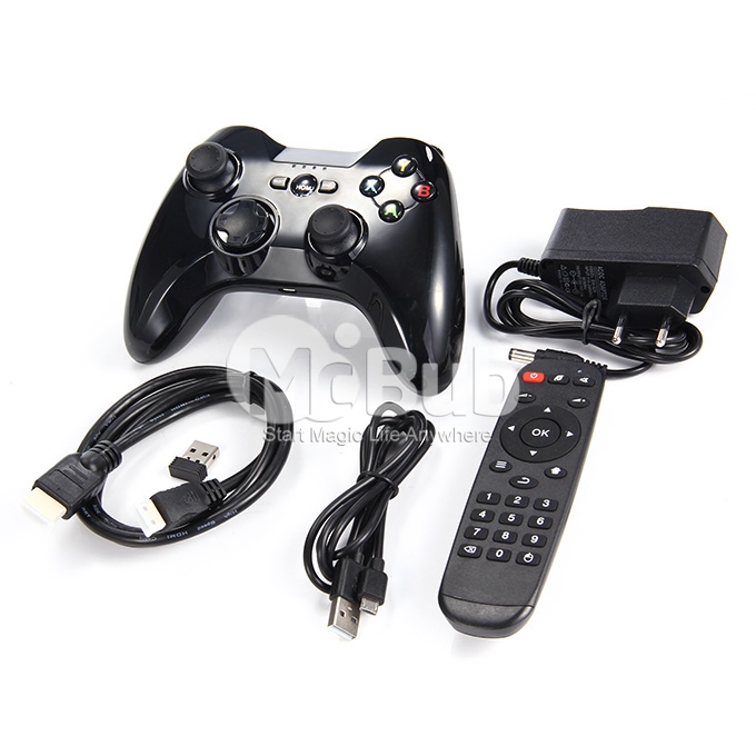 R-G2 Android 4.4 Slim Game Console + Quad Core Android 4.4 4K 3D Game Player Box 2GB/8GB Dolby 3G 2.4G/5.0G Wifi - Black