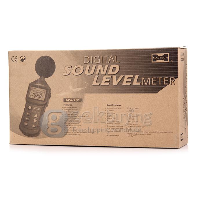 MASTECH MS6700 Professional LCD Display Digital Sound Level Meter Decibel Tester 30-130dB