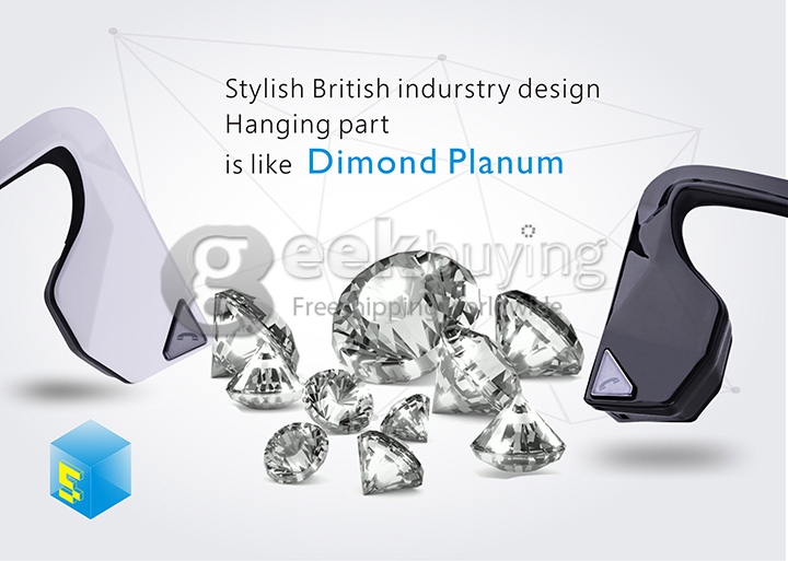 Digicare DO Bone Conduction Headphone Ear Hook Wireless Bluetooth Earphone with NFC and Speaker Connection Call Function - Black