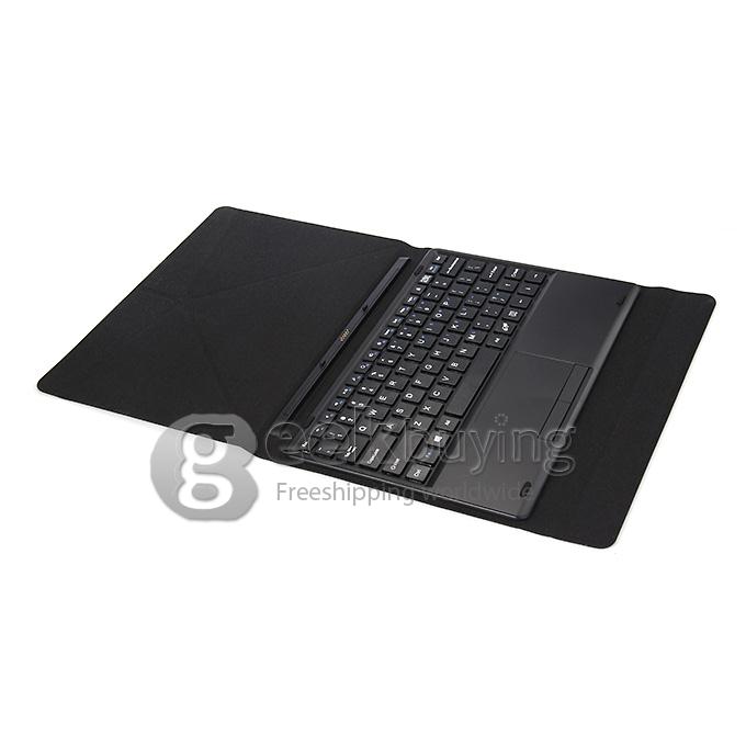 Original Removable Magnetic Docking Keyboard PU Leather Cover Case with Touch Pannel for PIPO W3F 10.1 Inch Tablet PC - Black