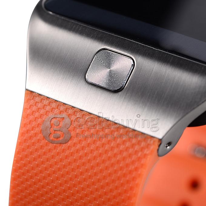 NO.1 G2 Bluetooth 4.0 1.54' Touch Screen Sapphire Glass Smart Watch MTK2502A 128MB/32MB 2.0MP for iOS Android -Orange Rubber Band