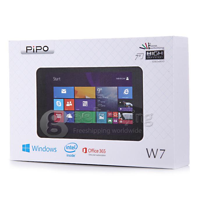 PIPO W7 7 Inch Windows8.1 Intel Z3735G Quad Core 1.83GHz 1GB/16GB Tablet PC IPS 1280*800 Bluetooth HDMI WiFi - Black+White