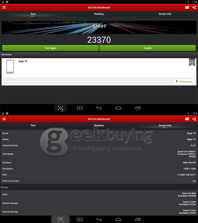 Rippl-TV UHD 4K Media Player Amlogic S802 Android 4.4 2G RAM 8G ROM 2.4G/5G WIFI Bluetooth DLNA Airplay Miracast Black