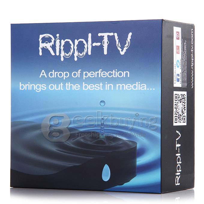 Rippl-TV UHD 4K Media Player Amlogic S802 Android 4.4 2G RAM 8G ROM 2.4G/5G WIFI Bluetooth DLNA Airplay Miracast Black