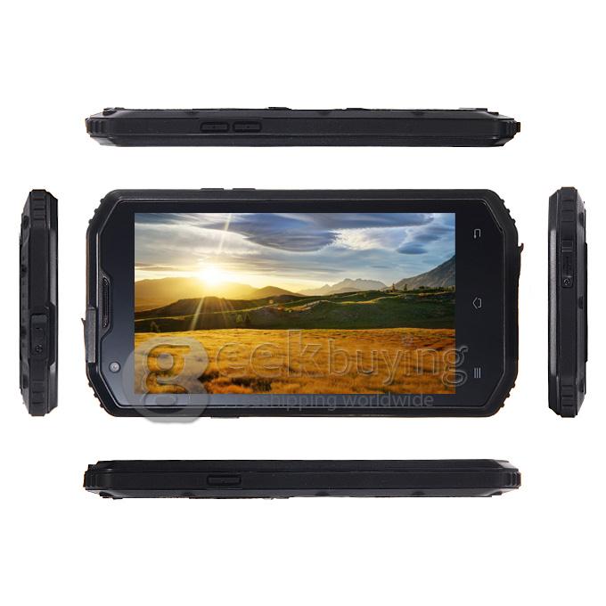 NO.1 X-men X2 4G LTE IP68 5.5inch Rugged Phone Waterproof Android 4.4 1GB 8GB Qualcomm MSM8916 Quad Core 8.0MP - Black