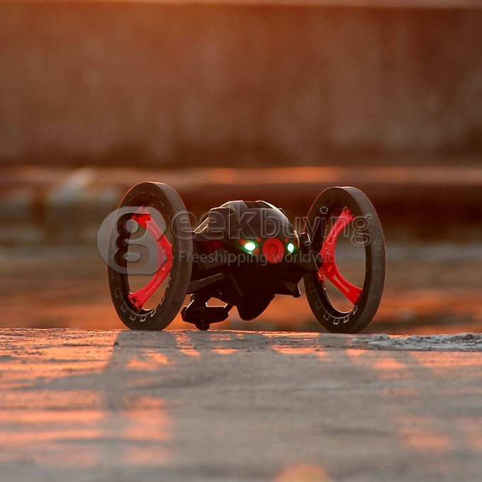 Super Cool Bounce Car BeastRoller MiniDrone RC Robot 2.4G 8 Channels Mini Drone Jump 80cm - Black