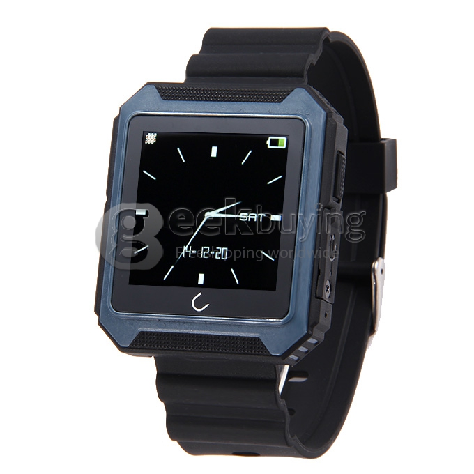 U Watch U Terra IP68 Waterproof Dustproof Shockproof Bluetooth Smart Wrist Watch Pedometer Compass for iOS iPhone Android - Blue