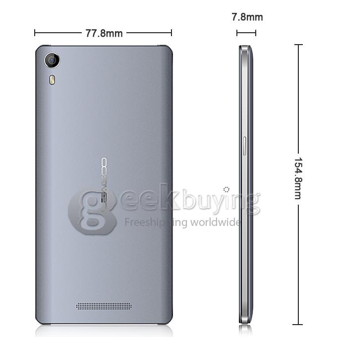 LEAGOO Elite 2 5.5inch IPS HD Android 4.4 Smartphone MTK6592 Octa Core 1.4GHz 2GB 16GB 13.0MP 8.0MP - Gray