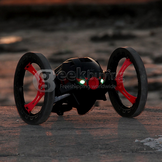 Super Cool Bounce Car BeastRoller MiniDrone RC Robot 2.4G 8 Channels Mini Drone Jump 80cm - Black