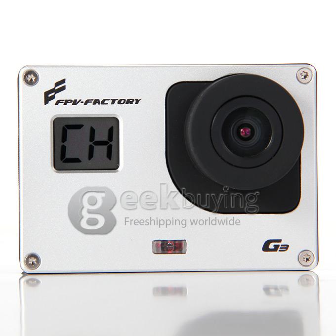 FPV factory G3 HD Arieal Camera LCD Display Action Sport Camera - Silver