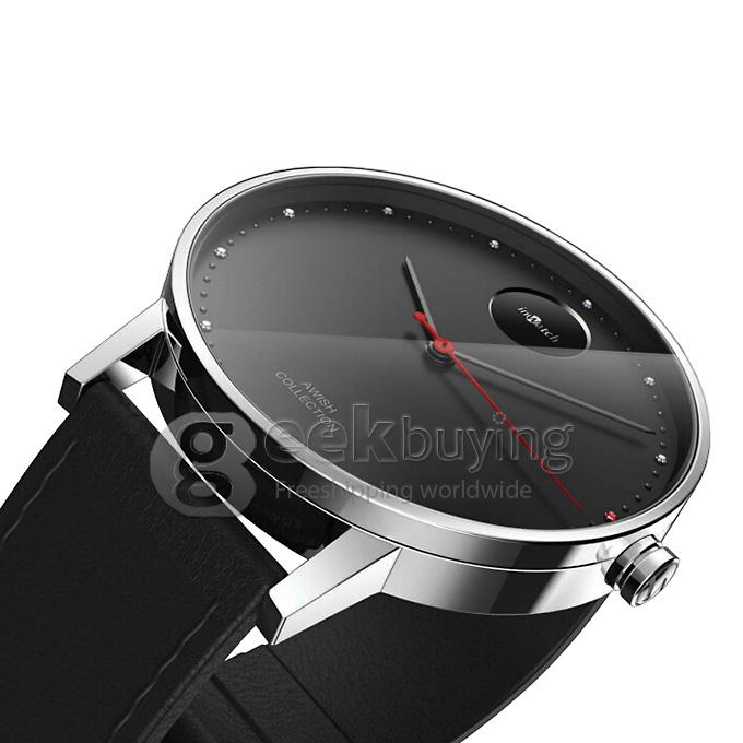 inWatch Fusion Bluetooth V4.0 Watch Sapphire Glass Screen Calorie Sports Sleep Tracking for Android iOS - Black