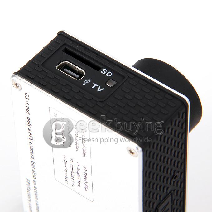 FPV factory G3 HD Arieal Camera LCD Display Action Sport Camera - Silver