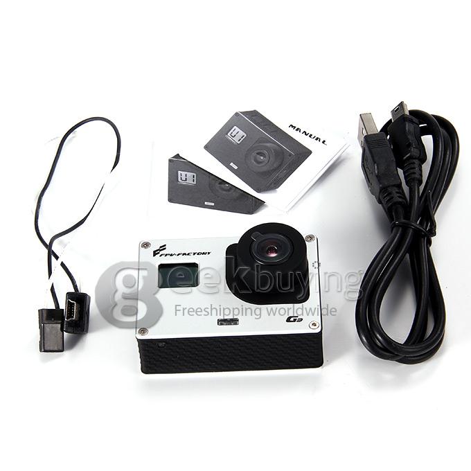 FPV factory G3 HD Arieal Camera LCD Display Action Sport Camera - Silver