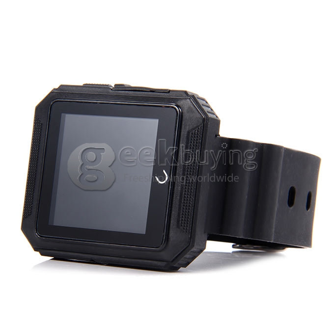 U Watch U Terra IP68 Waterproof Dustproof Shockproof Bluetooth Smart Wrist Watch Pedometer Compass for iOS iPhone Android - Black
