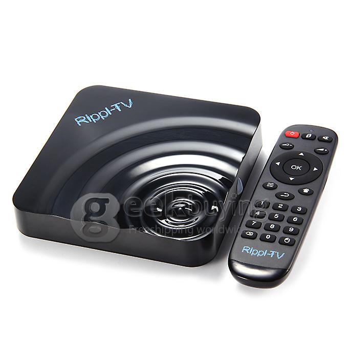 Rippl-TV UHD 4K Media Player Amlogic S802 Android 4.4 2G RAM 8G ROM 2.4G/5G WIFI Bluetooth DLNA Airplay Miracast Black