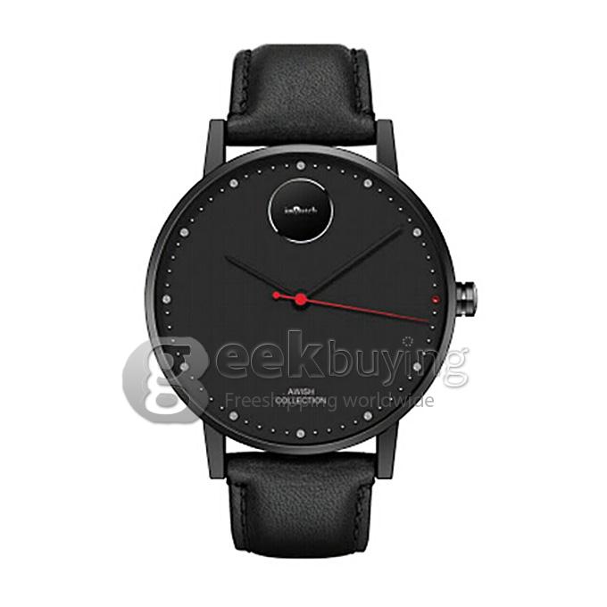 inWatch Fusion Bluetooth V4.0 Watch Sapphire Glass Screen Calorie Sports Sleep Tracking for Android iOS - Black
