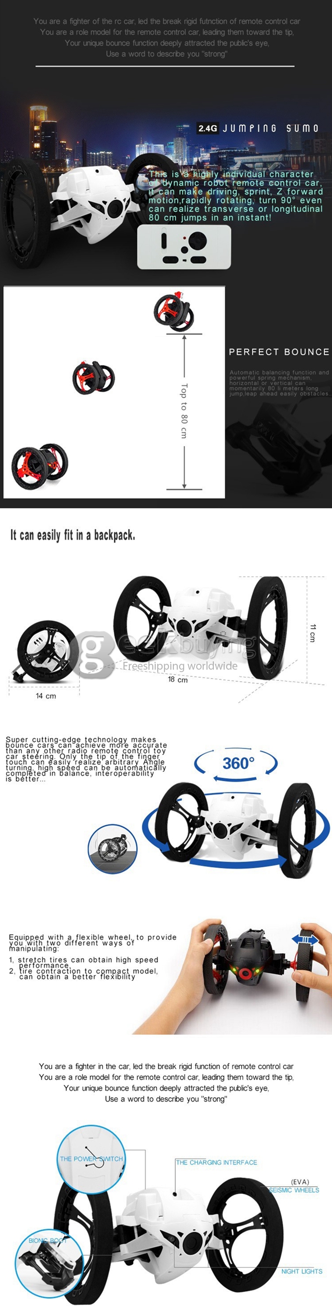 funny box remote control bounce car