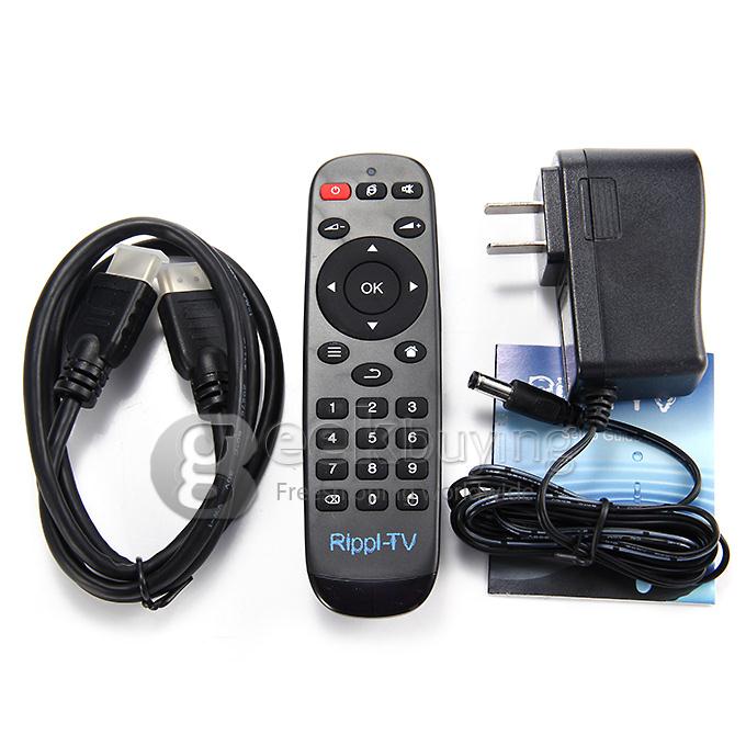 Rippl-TV UHD 4K Media Player Amlogic S802 Android 4.4 2G RAM 8G ROM 2.4G/5G WIFI Bluetooth DLNA Airplay Miracast Black