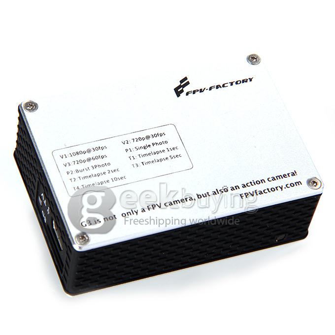 FPV factory G3 HD Arieal Camera LCD Display Action Sport Camera - Silver