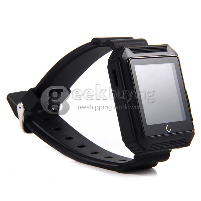U Watch U Terra IP68 Waterproof Dustproof Shockproof Bluetooth Smart Wrist Watch Pedometer Compass for iOS iPhone Android - Black